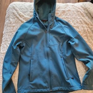 Teal blue jacket